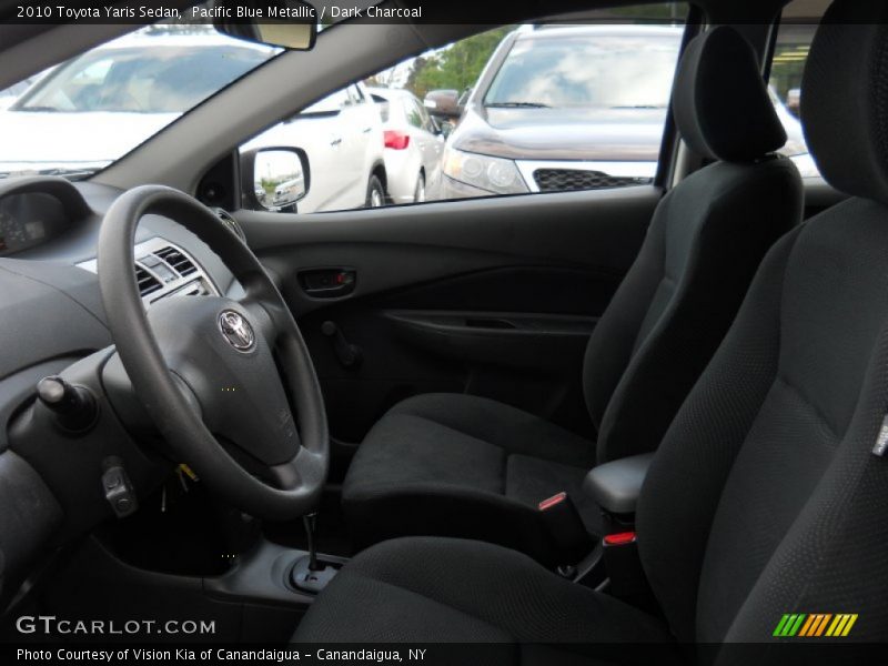 Pacific Blue Metallic / Dark Charcoal 2010 Toyota Yaris Sedan