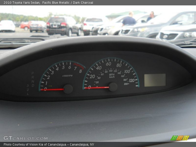 Pacific Blue Metallic / Dark Charcoal 2010 Toyota Yaris Sedan