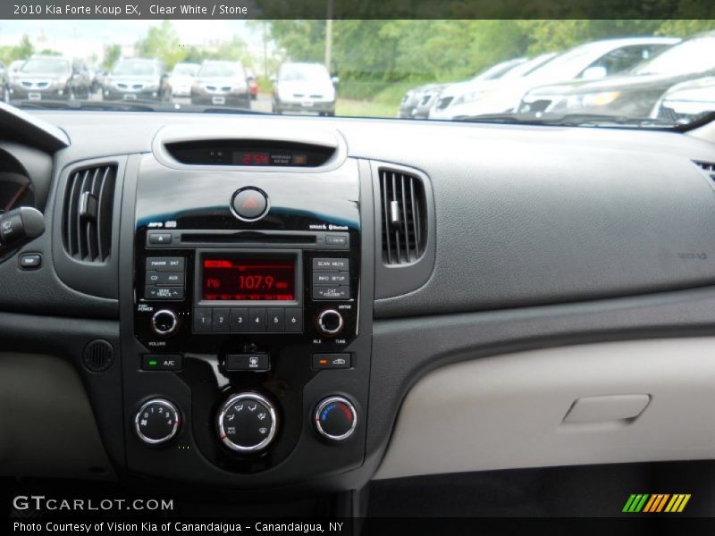 Clear White / Stone 2010 Kia Forte Koup EX