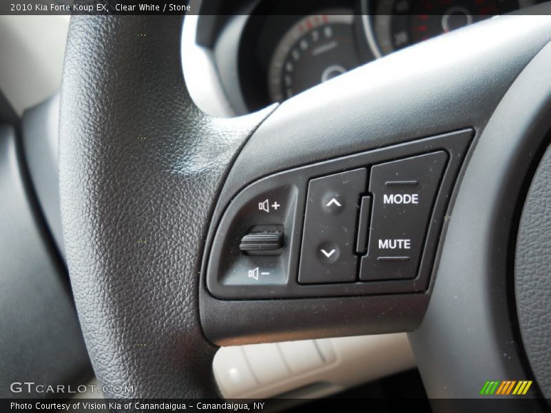 Clear White / Stone 2010 Kia Forte Koup EX