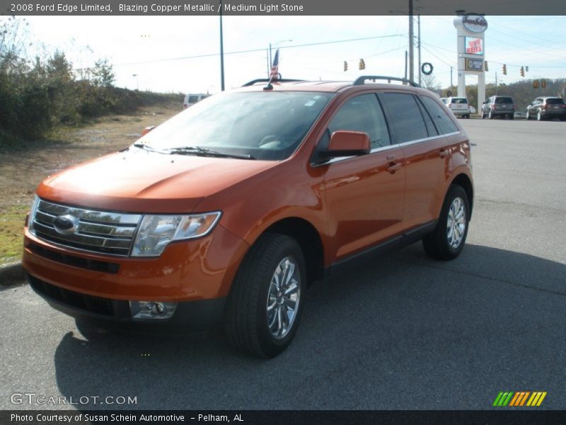 Blazing Copper Metallic / Medium Light Stone 2008 Ford Edge Limited