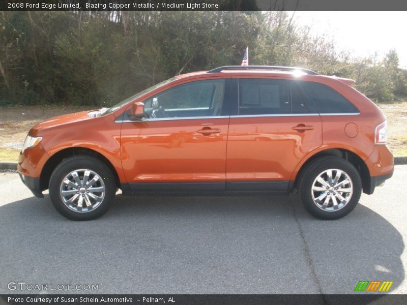 Blazing Copper Metallic / Medium Light Stone 2008 Ford Edge Limited