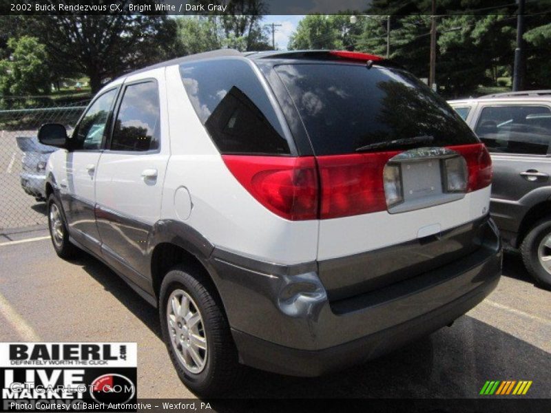 Bright White / Dark Gray 2002 Buick Rendezvous CX
