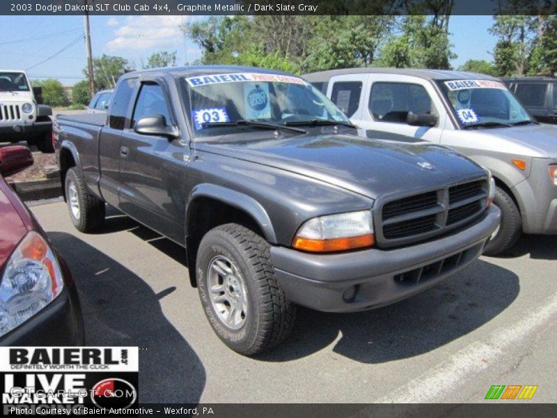 Graphite Metallic / Dark Slate Gray 2003 Dodge Dakota SLT Club Cab 4x4