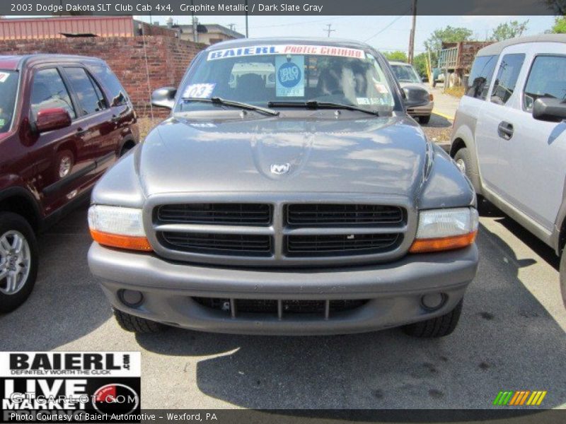 Graphite Metallic / Dark Slate Gray 2003 Dodge Dakota SLT Club Cab 4x4