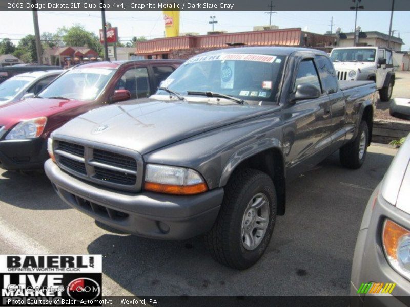 Graphite Metallic / Dark Slate Gray 2003 Dodge Dakota SLT Club Cab 4x4