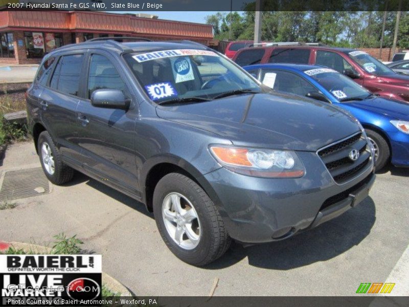 Slate Blue / Beige 2007 Hyundai Santa Fe GLS 4WD