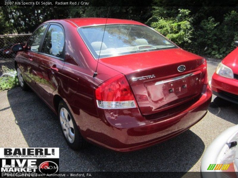 Radiant Red / Gray 2007 Kia Spectra EX Sedan