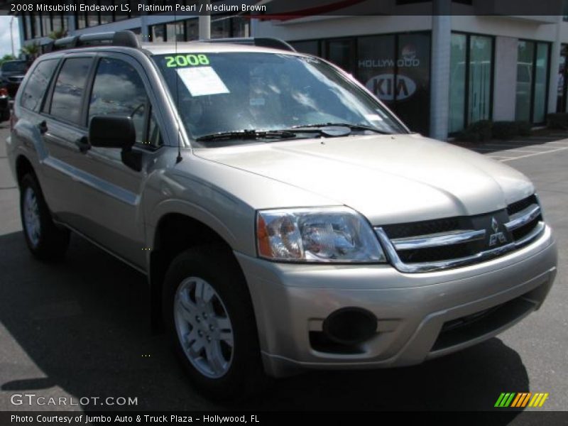Platinum Pearl / Medium Brown 2008 Mitsubishi Endeavor LS