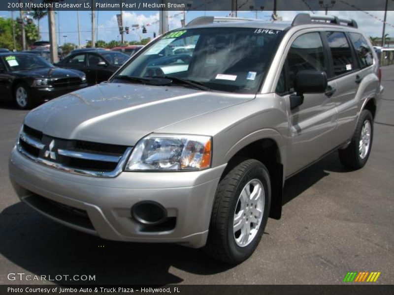 Platinum Pearl / Medium Brown 2008 Mitsubishi Endeavor LS