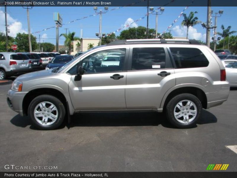 Platinum Pearl / Medium Brown 2008 Mitsubishi Endeavor LS