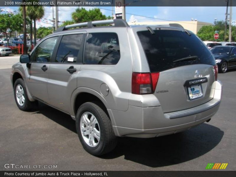 Platinum Pearl / Medium Brown 2008 Mitsubishi Endeavor LS