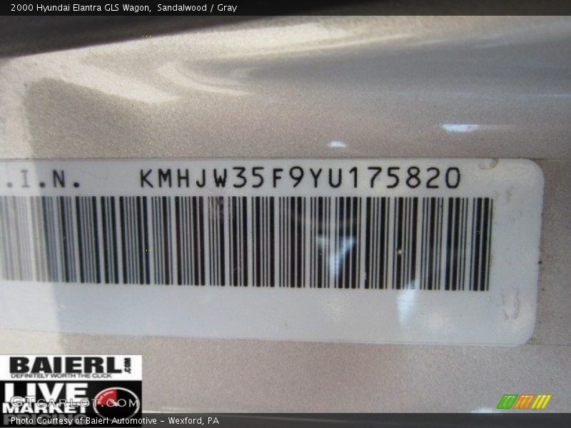 Sandalwood / Gray 2000 Hyundai Elantra GLS Wagon