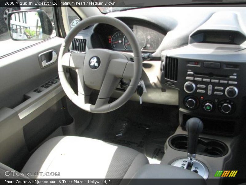 Platinum Pearl / Medium Brown 2008 Mitsubishi Endeavor LS