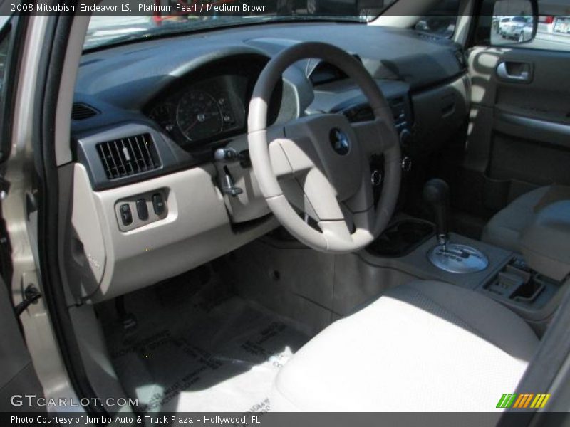 Platinum Pearl / Medium Brown 2008 Mitsubishi Endeavor LS