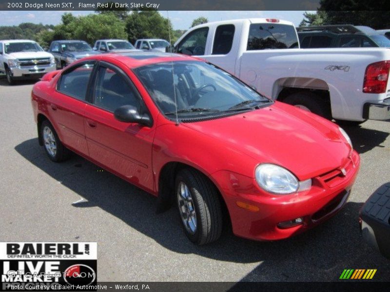 Flame Red / Dark Slate Gray 2002 Dodge Neon SXT