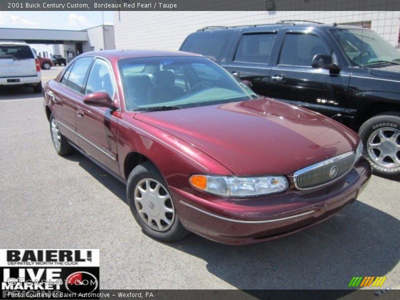 Bordeaux Red Pearl / Taupe 2001 Buick Century Custom