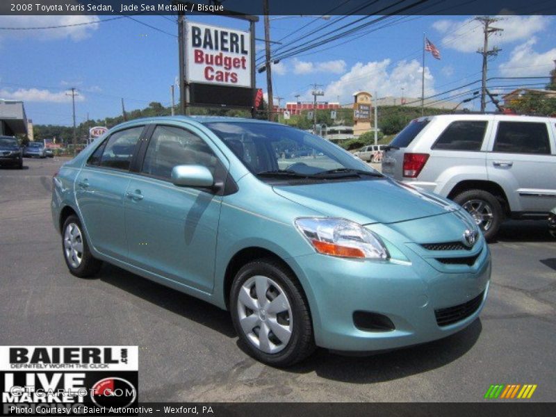 Jade Sea Metallic / Bisque 2008 Toyota Yaris Sedan