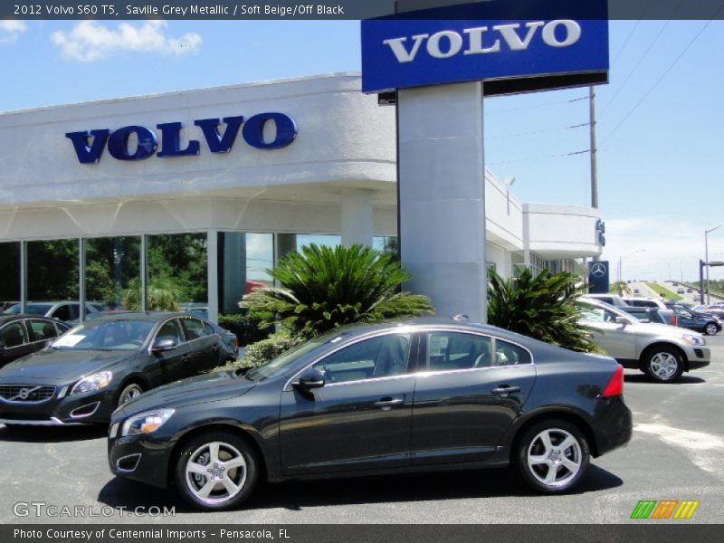 Saville Grey Metallic / Soft Beige/Off Black 2012 Volvo S60 T5