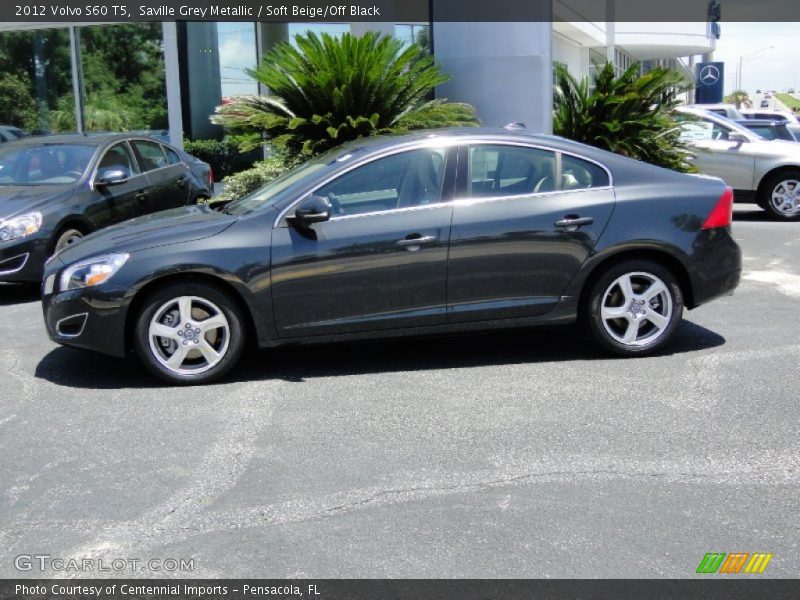 Saville Grey Metallic / Soft Beige/Off Black 2012 Volvo S60 T5