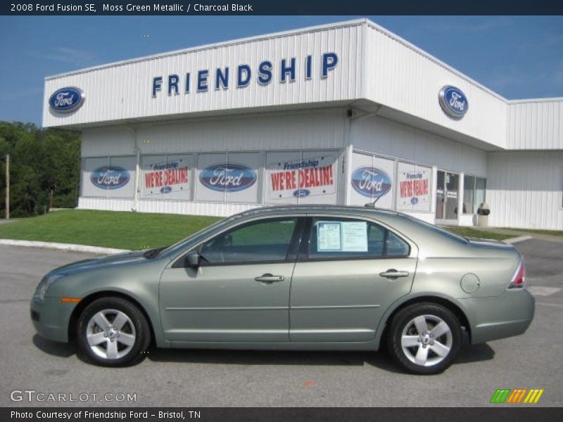 Moss Green Metallic / Charcoal Black 2008 Ford Fusion SE