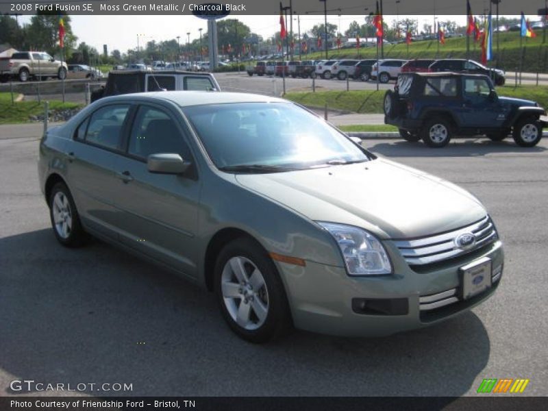 Moss Green Metallic / Charcoal Black 2008 Ford Fusion SE