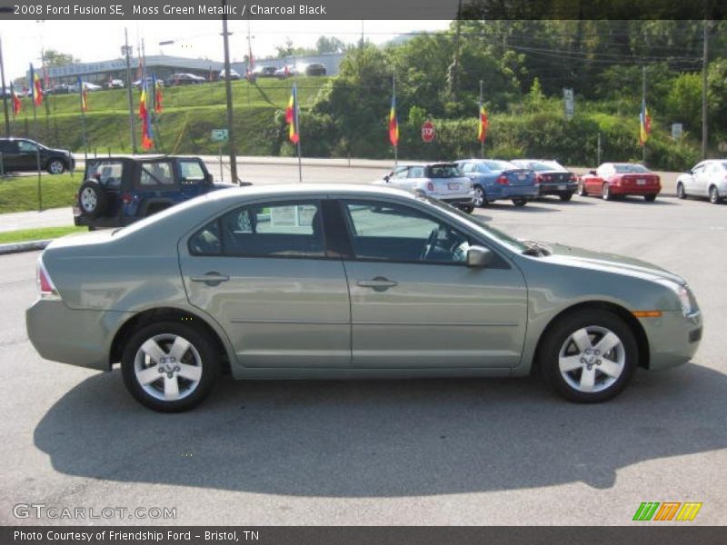 Moss Green Metallic / Charcoal Black 2008 Ford Fusion SE