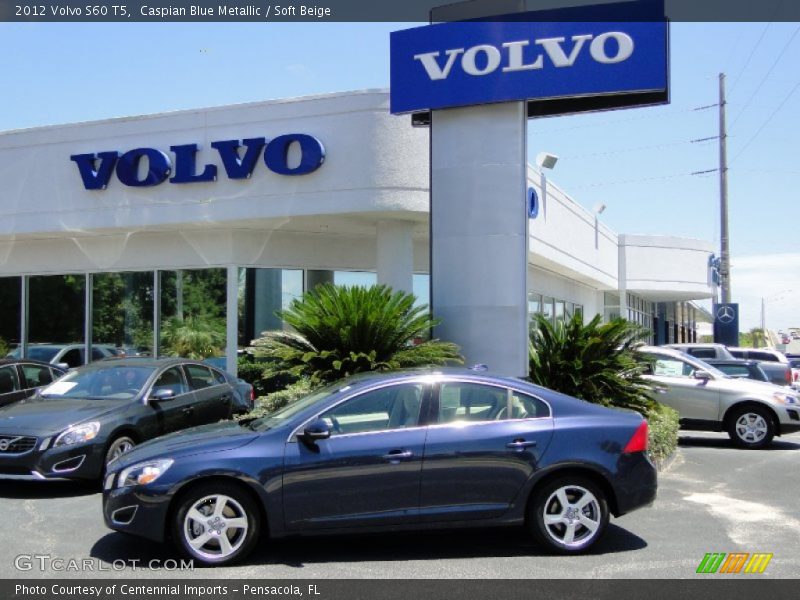 Caspian Blue Metallic / Soft Beige 2012 Volvo S60 T5