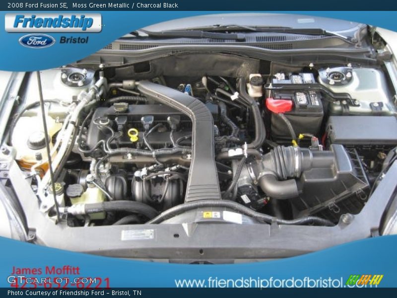 Moss Green Metallic / Charcoal Black 2008 Ford Fusion SE