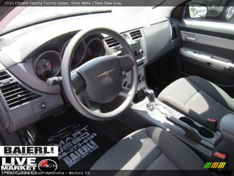 Stone White / Dark Slate Gray 2010 Chrysler Sebring Touring Sedan