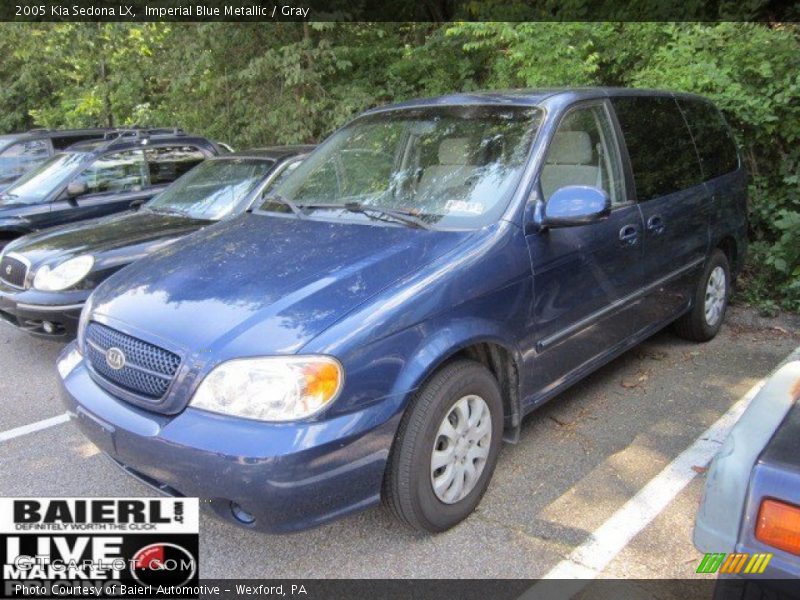 Imperial Blue Metallic / Gray 2005 Kia Sedona LX