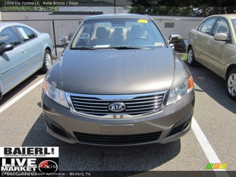 Metal Bronze / Beige 2009 Kia Optima LX