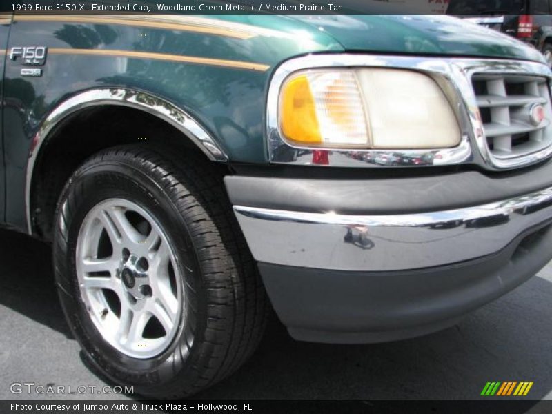 Woodland Green Metallic / Medium Prairie Tan 1999 Ford F150 XL Extended Cab