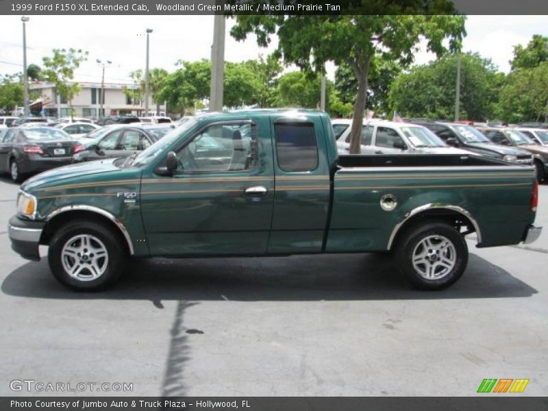 Woodland Green Metallic / Medium Prairie Tan 1999 Ford F150 XL Extended Cab