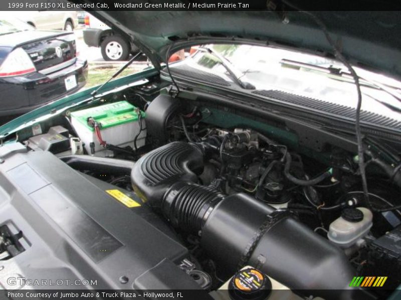 Woodland Green Metallic / Medium Prairie Tan 1999 Ford F150 XL Extended Cab