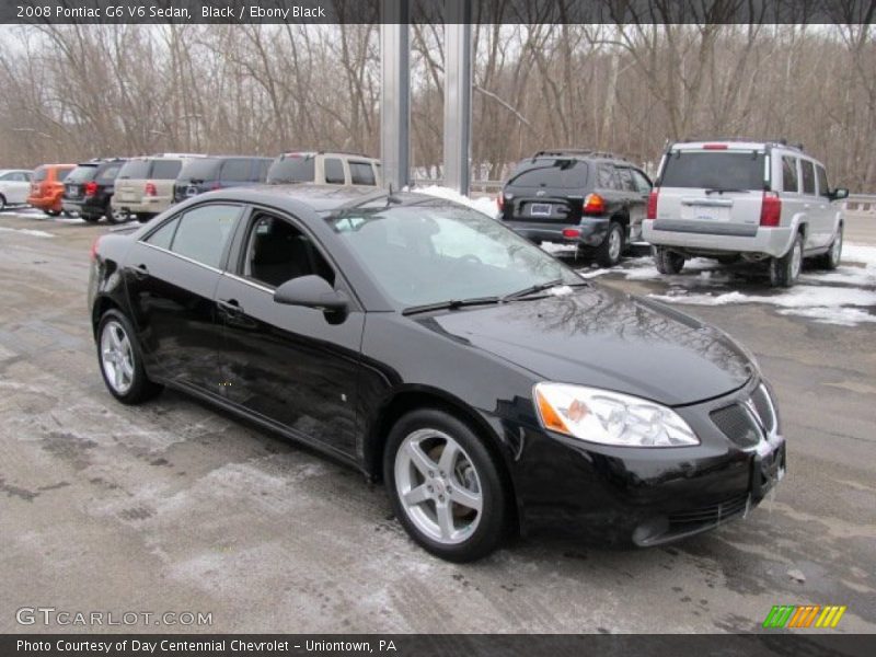 Black / Ebony Black 2008 Pontiac G6 V6 Sedan