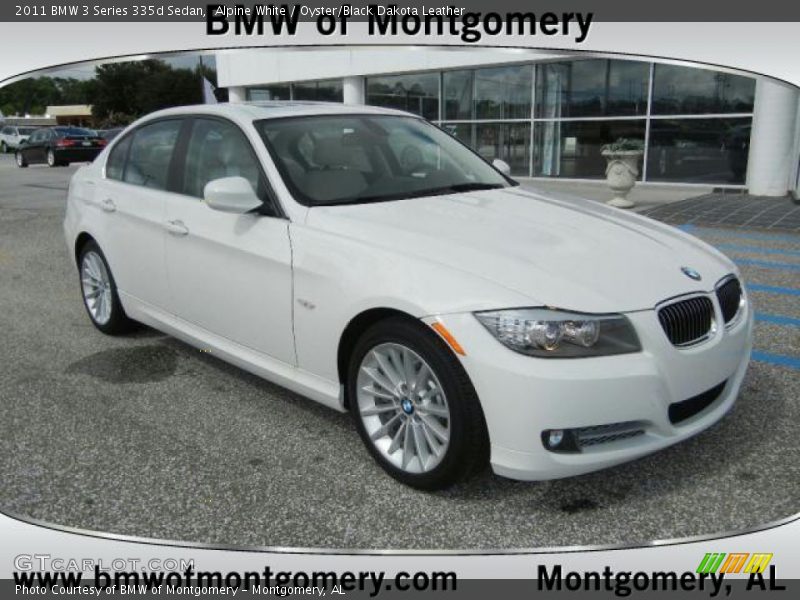 Alpine White / Oyster/Black Dakota Leather 2011 BMW 3 Series 335d Sedan