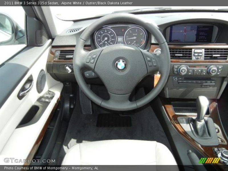 Alpine White / Oyster/Black Dakota Leather 2011 BMW 3 Series 335d Sedan
