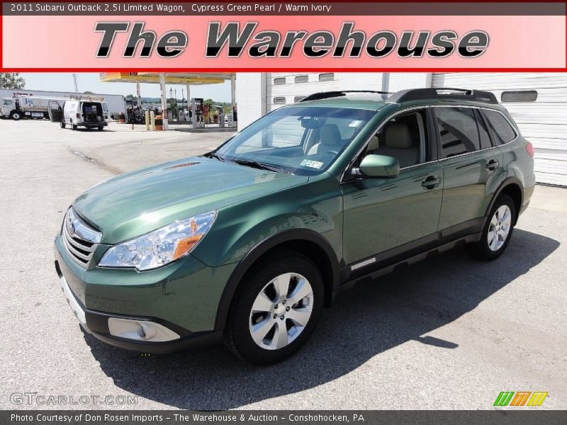 Cypress Green Pearl / Warm Ivory 2011 Subaru Outback 2.5i Limited Wagon