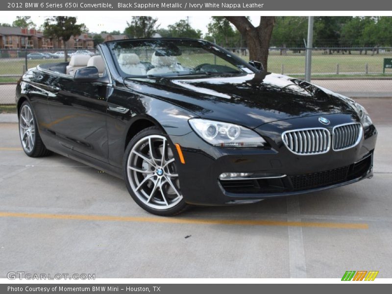 Front 3/4 View of 2012 6 Series 650i Convertible