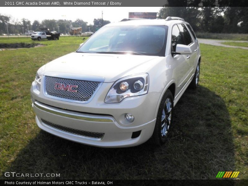 White Diamond Tintcoat / Ebony 2011 GMC Acadia Denali AWD