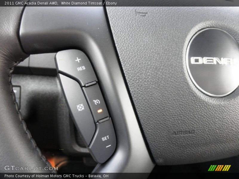 White Diamond Tintcoat / Ebony 2011 GMC Acadia Denali AWD