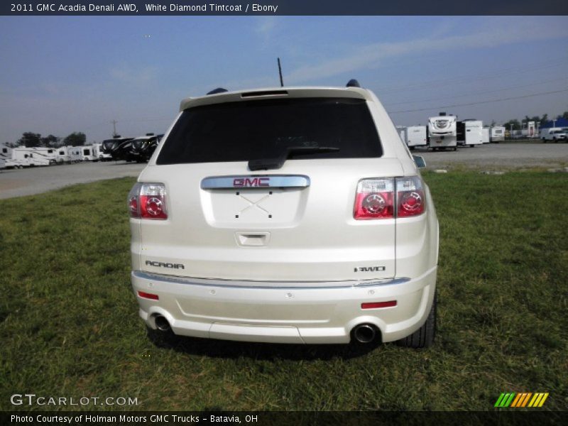 White Diamond Tintcoat / Ebony 2011 GMC Acadia Denali AWD