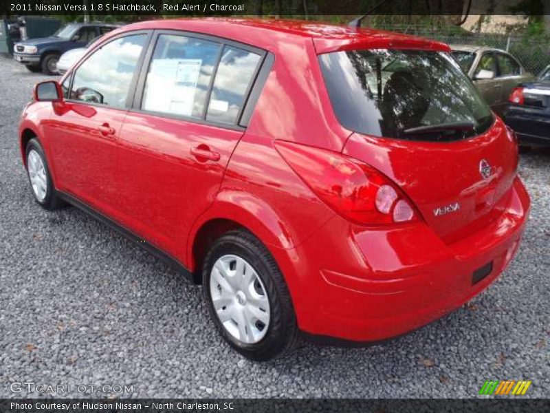 Red Alert / Charcoal 2011 Nissan Versa 1.8 S Hatchback