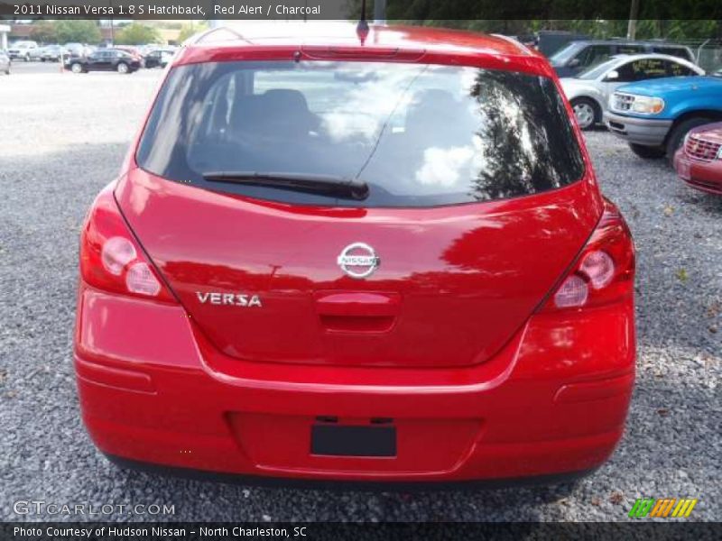 Red Alert / Charcoal 2011 Nissan Versa 1.8 S Hatchback