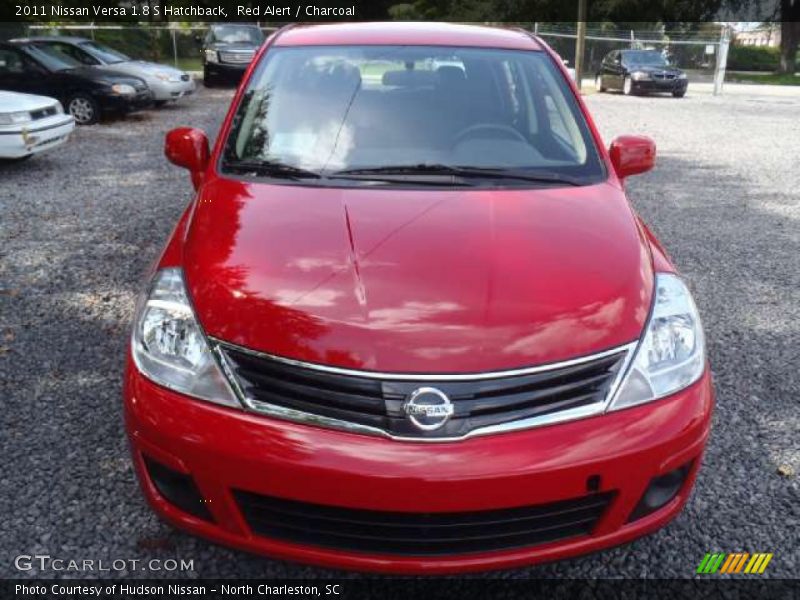 Red Alert / Charcoal 2011 Nissan Versa 1.8 S Hatchback
