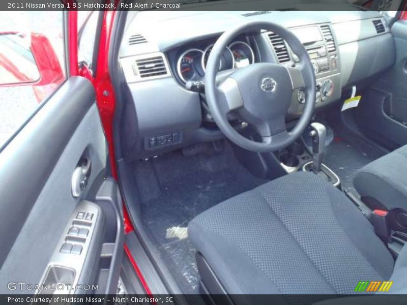 Red Alert / Charcoal 2011 Nissan Versa 1.8 S Hatchback