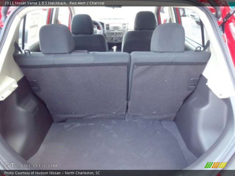 Red Alert / Charcoal 2011 Nissan Versa 1.8 S Hatchback