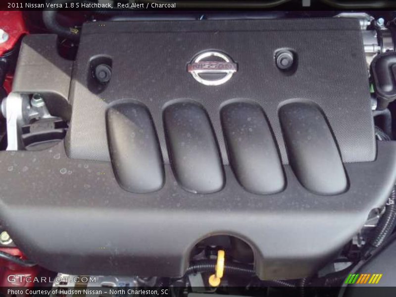 Red Alert / Charcoal 2011 Nissan Versa 1.8 S Hatchback