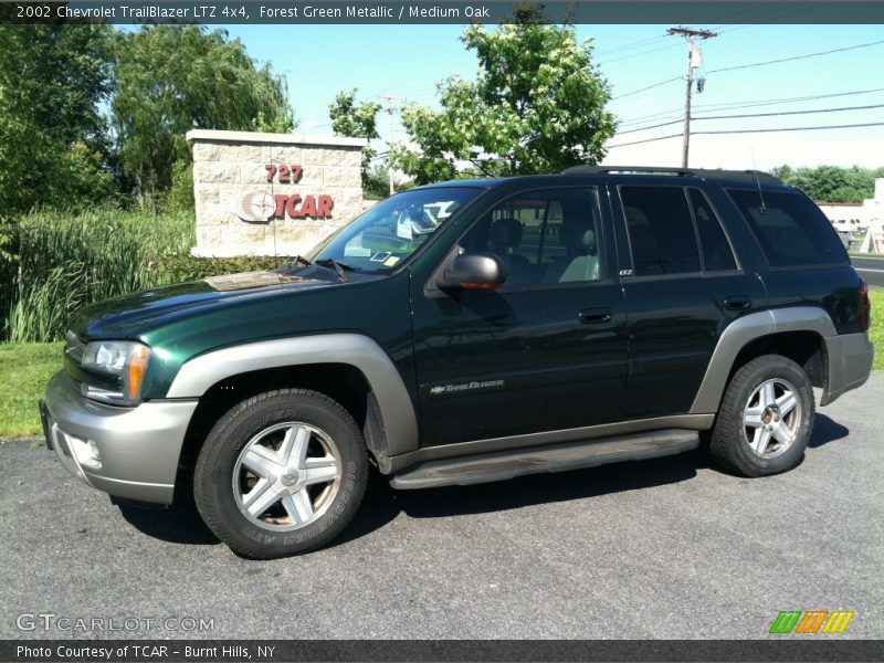 Forest Green Metallic / Medium Oak 2002 Chevrolet TrailBlazer LTZ 4x4
